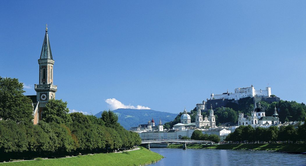 a bend in the river near salzburg, austria