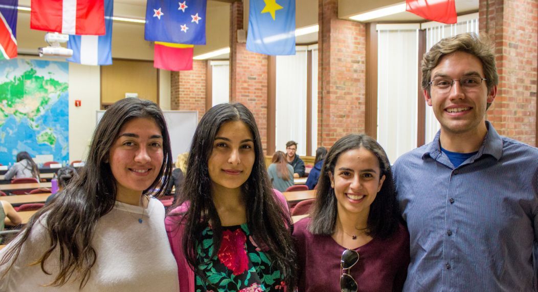 students at international studies career forum