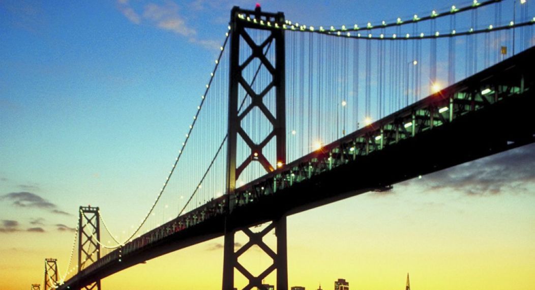 Bay Bridge at dusk
