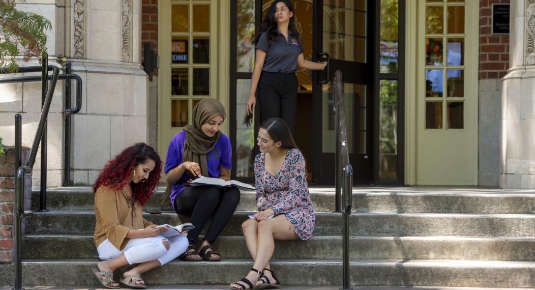 Students on campus