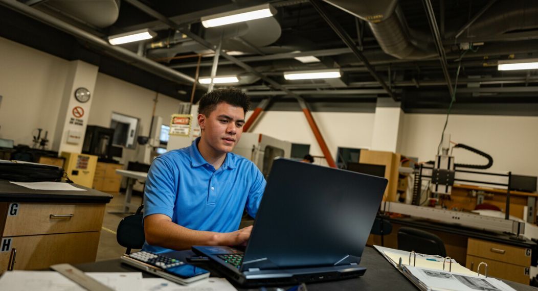 Engineering management student Tyler McIntosh