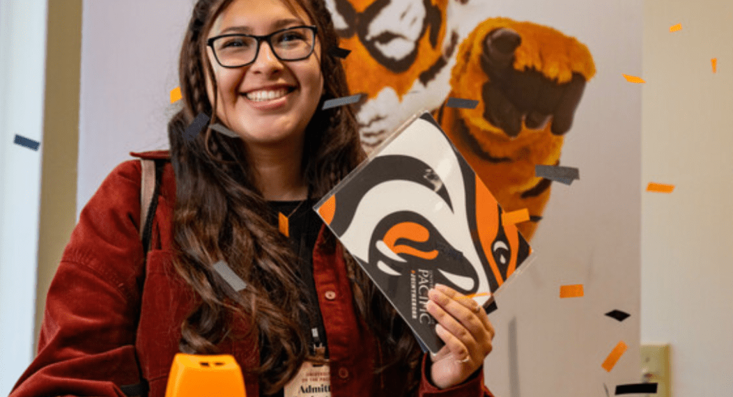 Student at admitted student day 