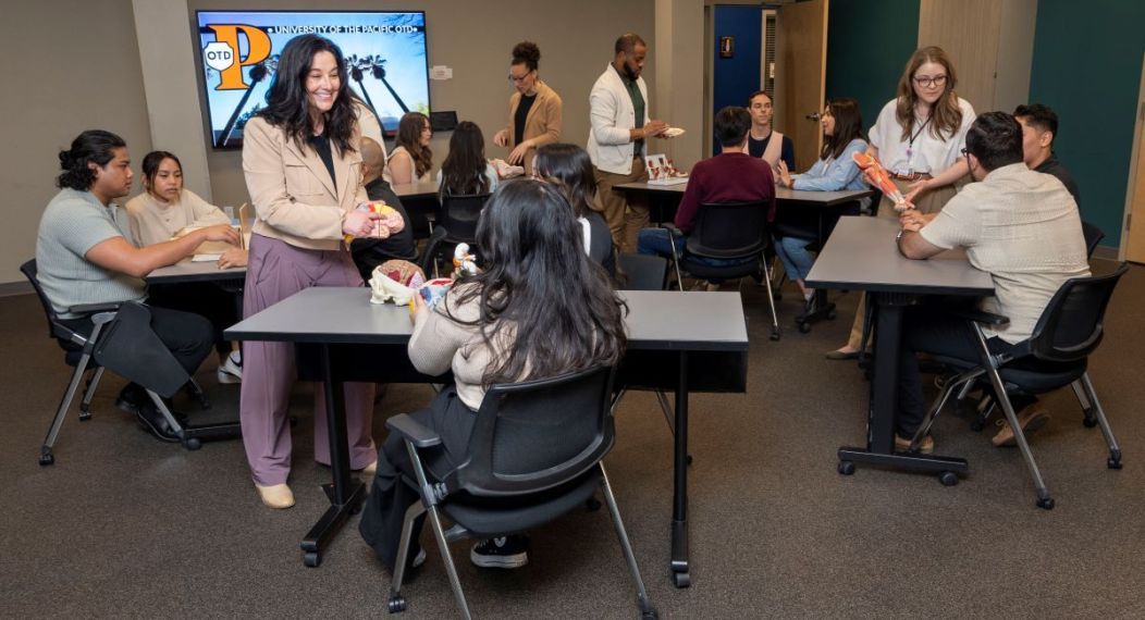 OT students working with patients