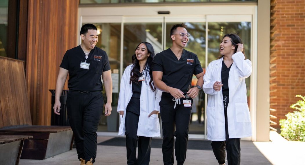 Nursing students on University of the Pacific's Sacramento campus