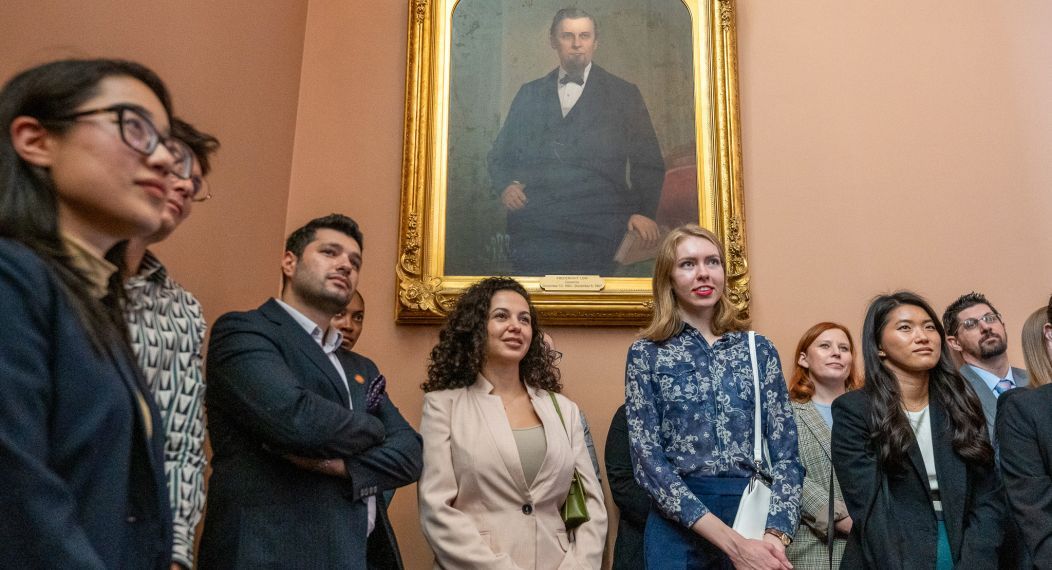 group of students at the capitol