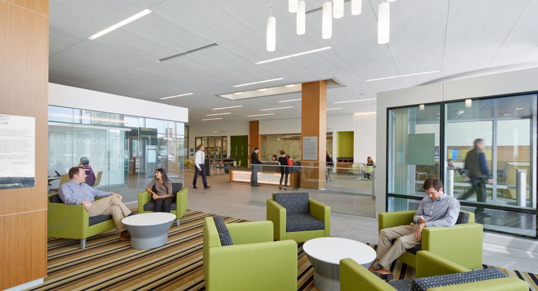 people sitting in chairs at Dugoni School of Dentistry