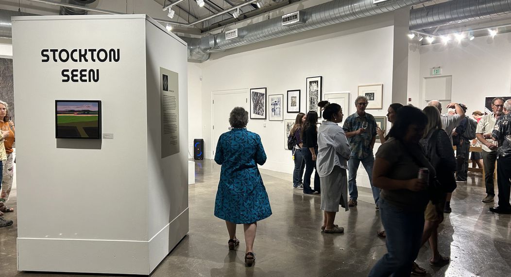 People viewing art