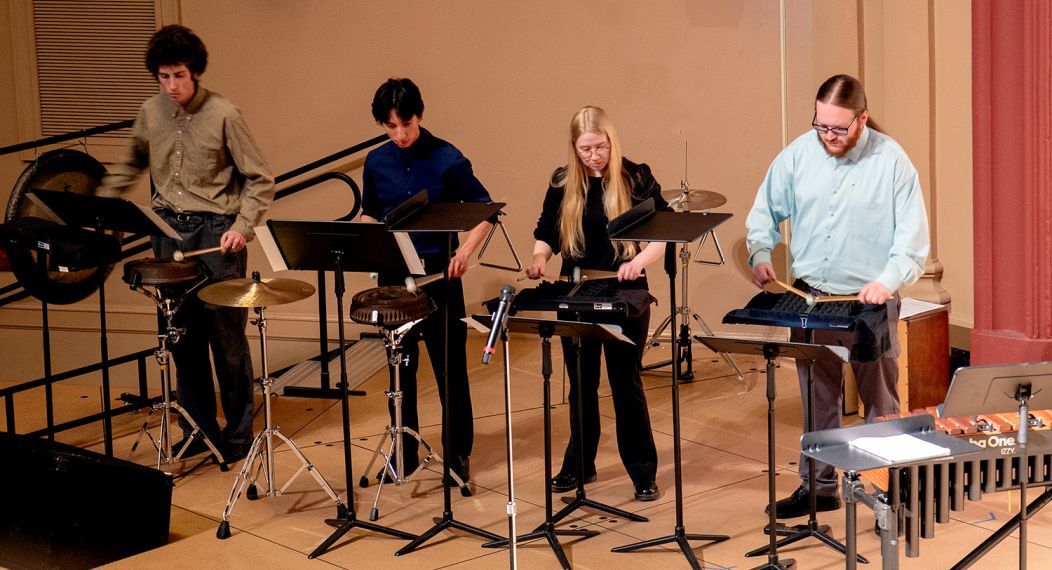 Pacific Percussion Ensemble on stage