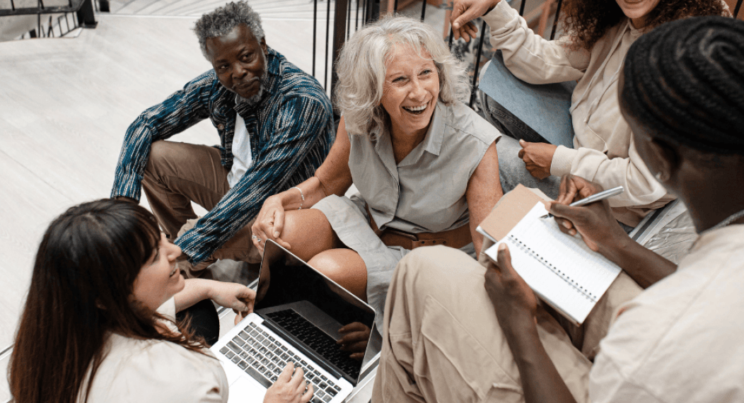 group of people with computer