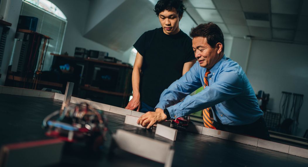 working on racing robot