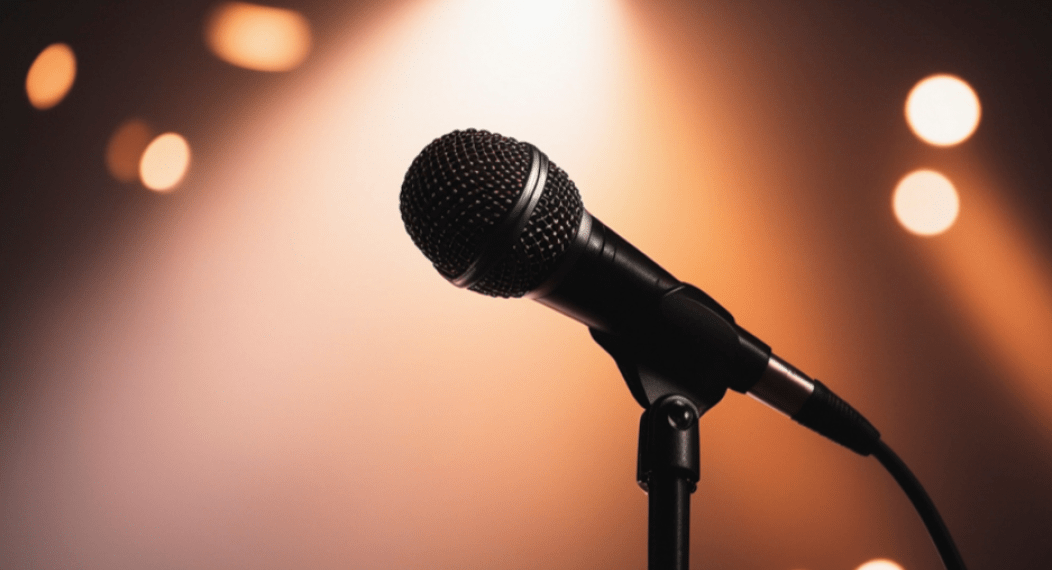stock photo of a microphone
