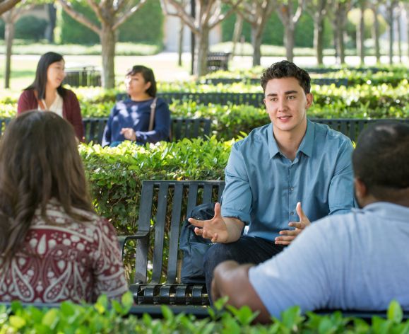 talking students