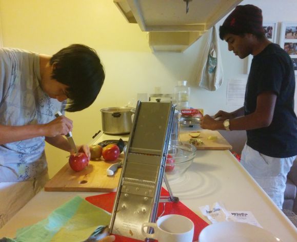 students in the kitchen co-op