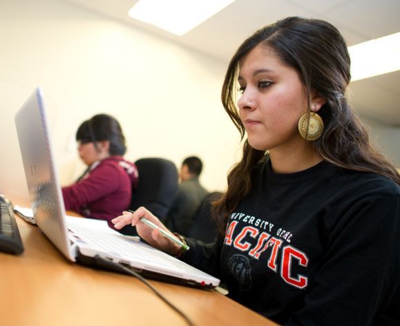 student on laptop