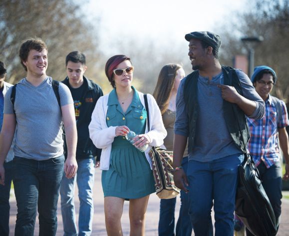 students on campus