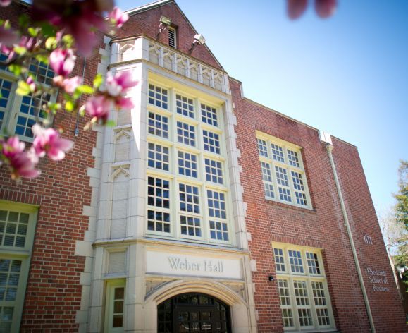 Weber Hall, home of the business school