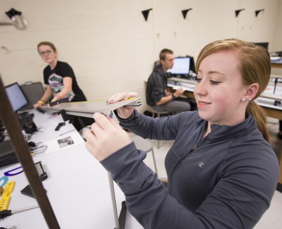 engineering-physics students in a lab