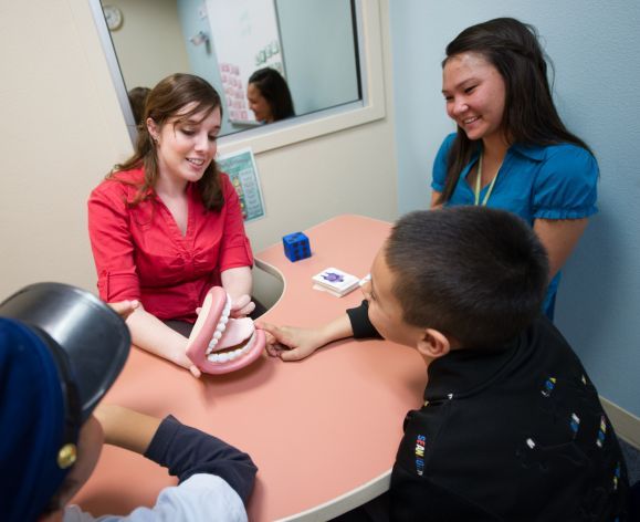 Scottish Rite clinic with students