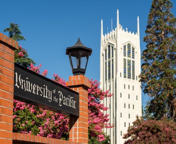 Campus gate and Burns Tower
