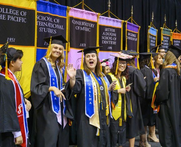 SLP graduates at ceremony
