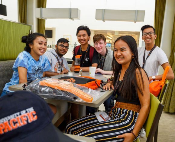 group of students at table in DUC