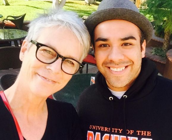 Jorge Ramirez-Martinez with actress Jamie Lee Curtis.