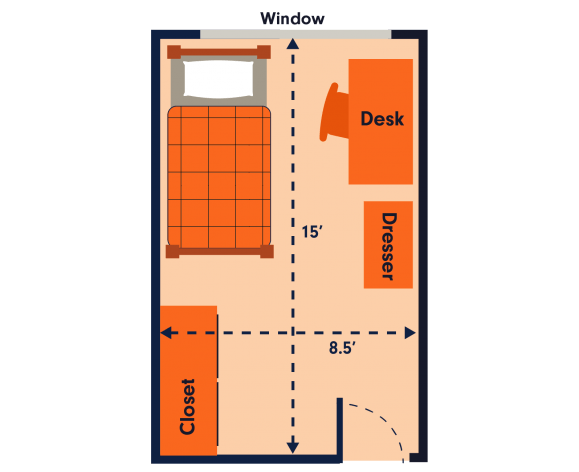 Quad single room floorplan