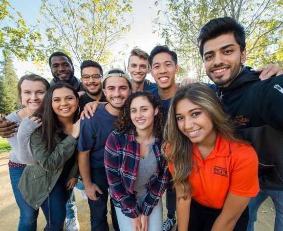 Diverse group of students