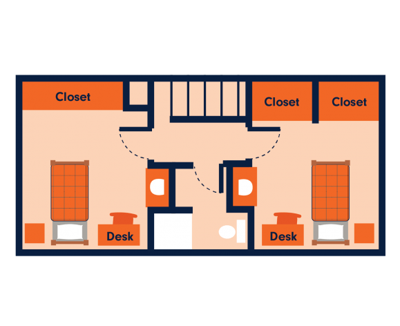 two bedroom floorplan level 2