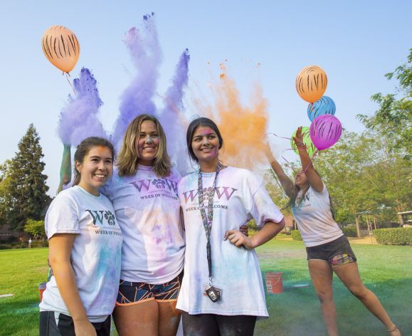 students at color run