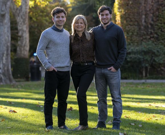 Jean Callahan with sons