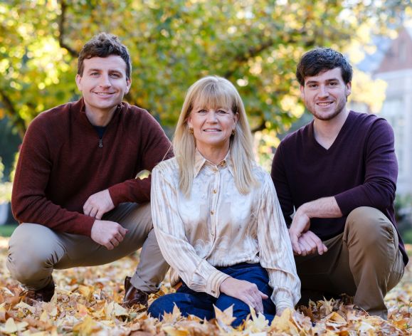 Jean Callahan with sons