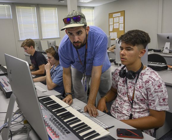 students in music camp