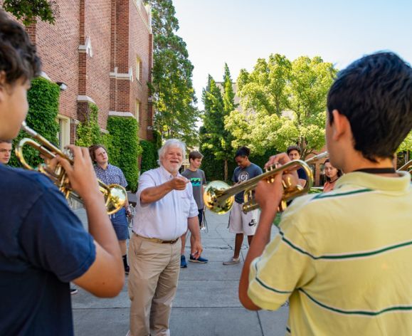 Music brass camp students