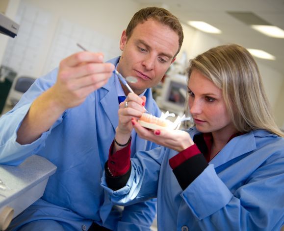 Students in Pacific's Dugoni School of Dentistry in San Francisco, CA.