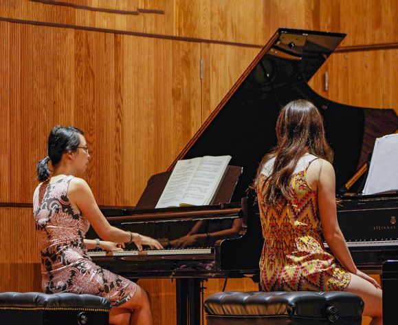 Professor Leong with piano student