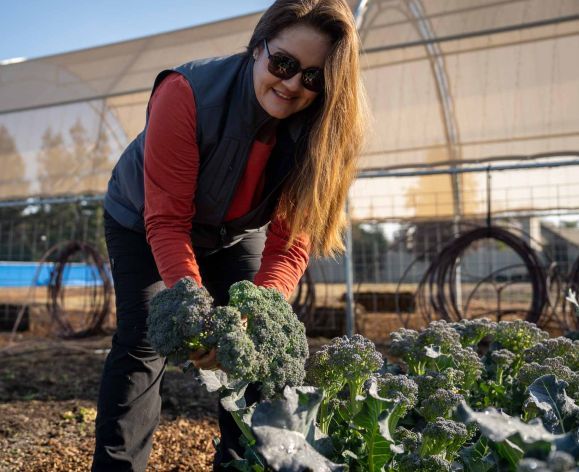 Jessica Coleman at the Children's Garden she founded in Modesto.