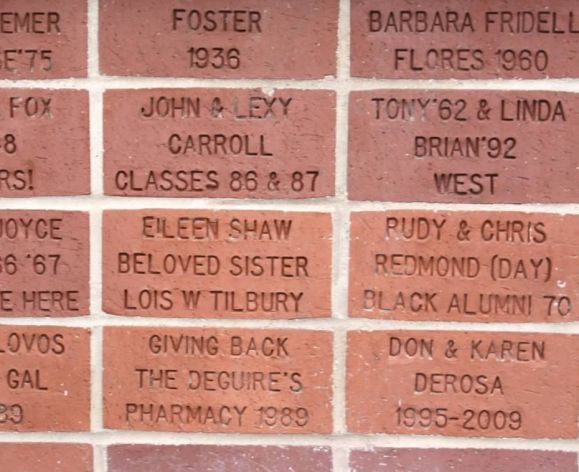 bricks at the alumni brick plaza