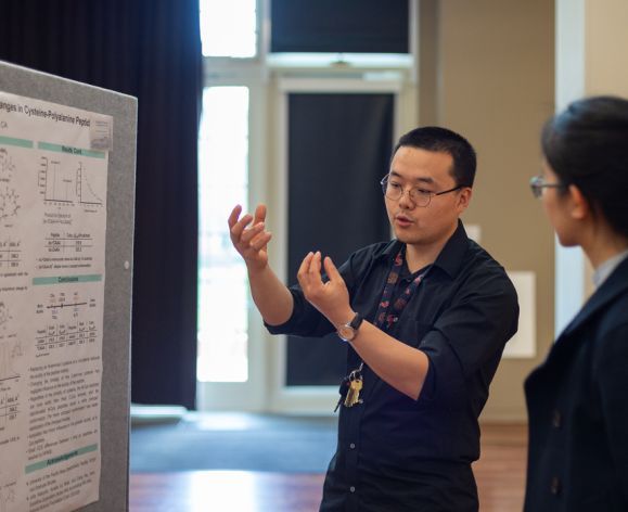 Pharmaceutical and Chemical Sciences Program graduate student presents research poster