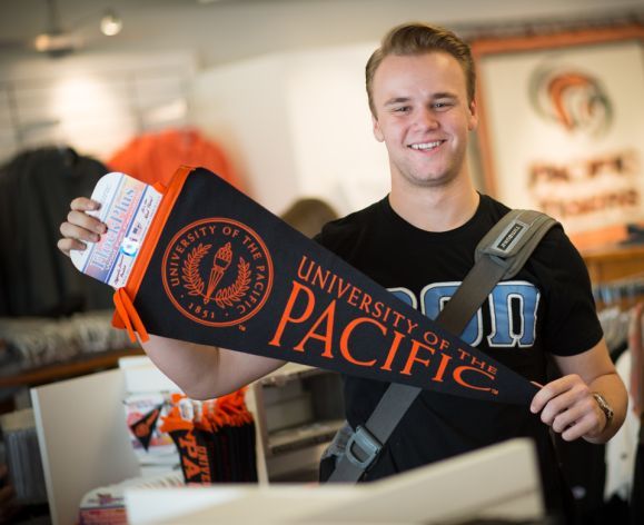 Student at Pacific Bookstore