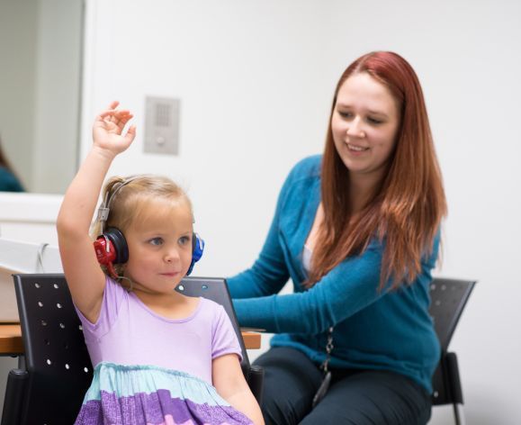 Students work with community members in our Audiology and Speech-Language Pathology clinic