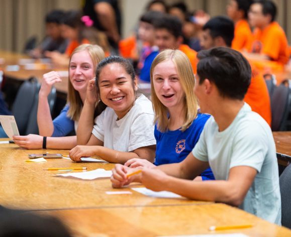 students at math competition