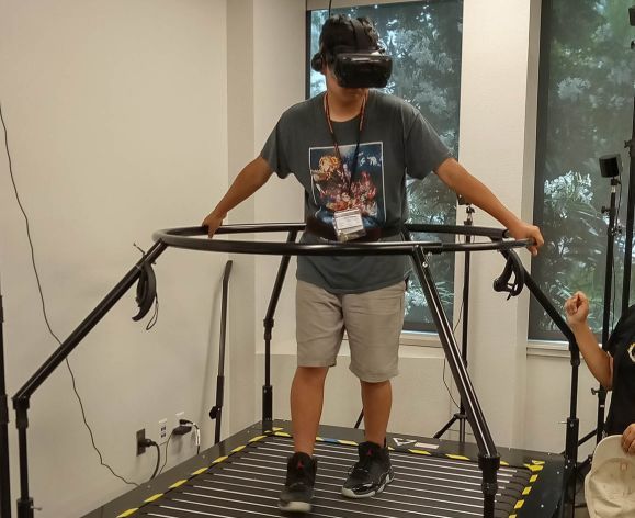 On the VR belt