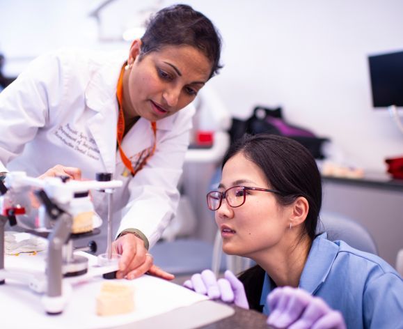 Dr. Parvati Iyer teaching in the clinic