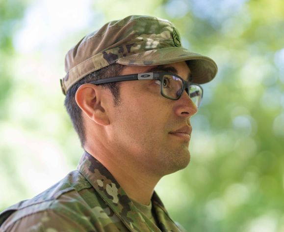 Student veteran in uniform