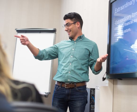 Man giving a presentation