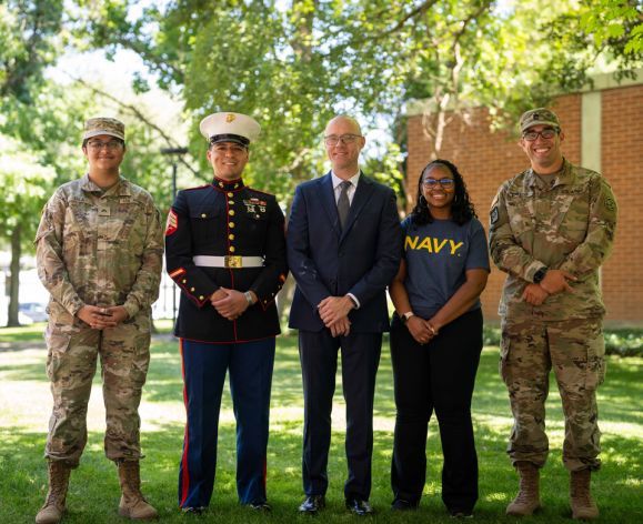 Students and faculty members who have served in the U.S. Armed Forces