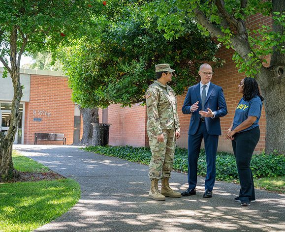 Faculty and students who have served in the military.