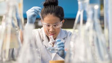 Bianca in the lab