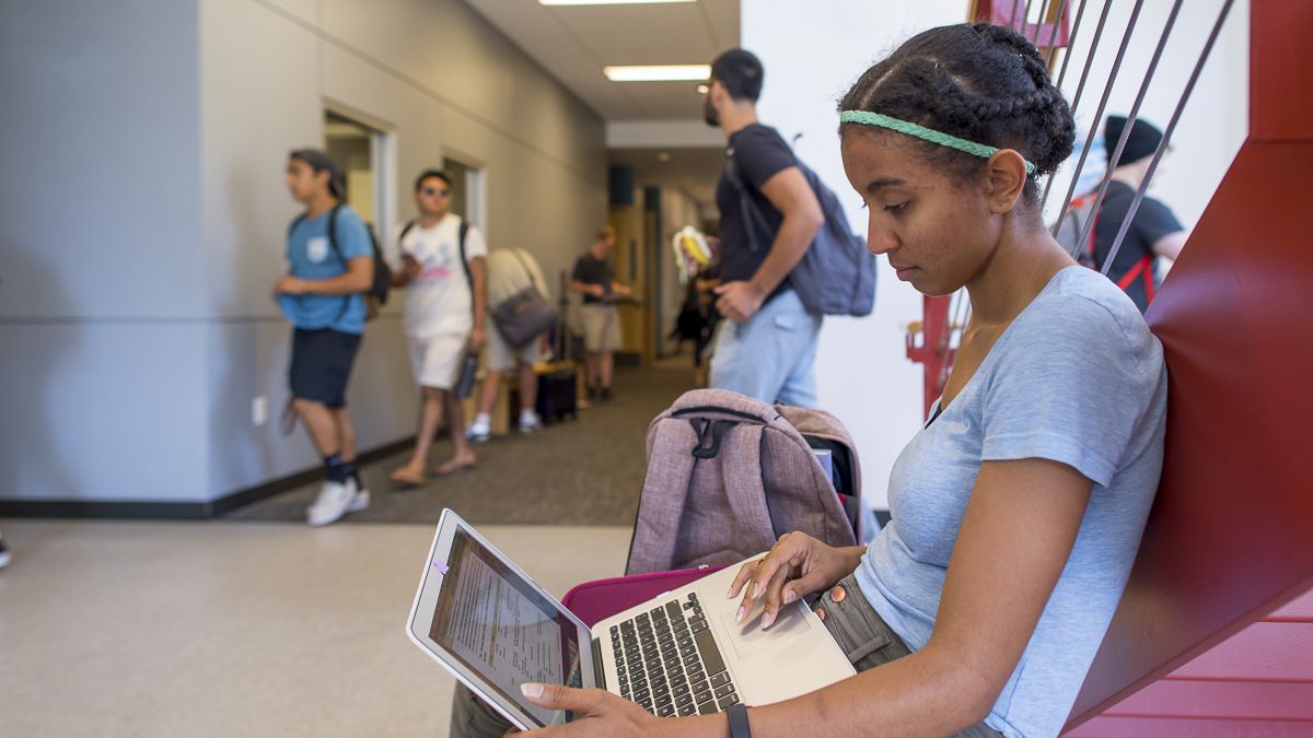 student on laptop
